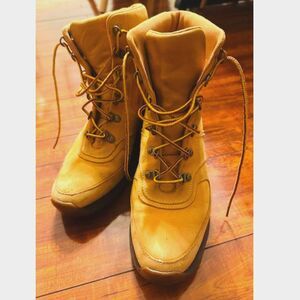 Timberland Women Mid-Calf Wedge Combat Moto Streetwear Waterproof Sole Boot 7.5